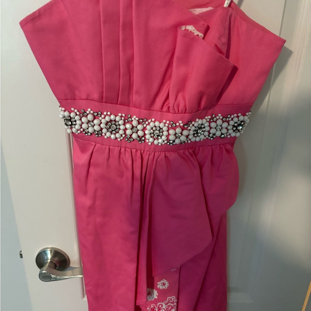 Lilly Pulitzer / Crystal Dress in Hotty Pink Embellished strapless Women’s
